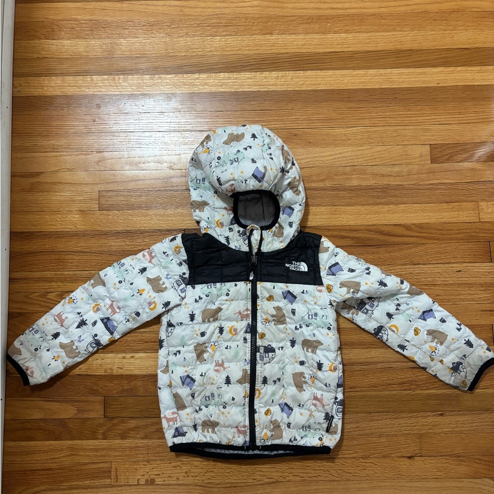 The North Face Kids' White and Black Animal Print Jacket